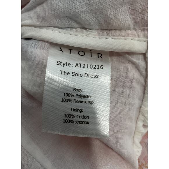 Atoir 'The Solo' Pink Front Bow Waist Cutout Dress Size S - Picture 5 of 5